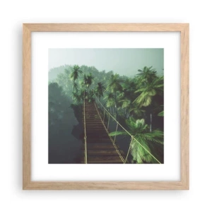 Poster în ramă de stejar deschis - Deasupra cazanului verde - 30x30 cm