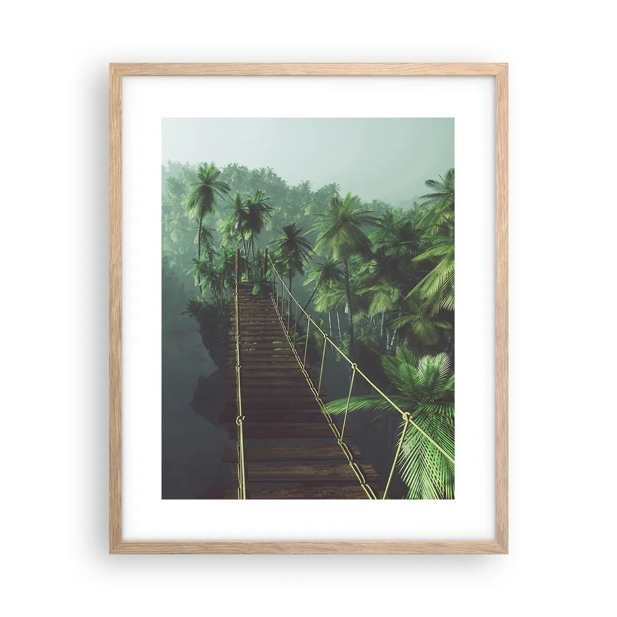 Poster în ramă de stejar deschis - Deasupra cazanului verde - 40x50 cm