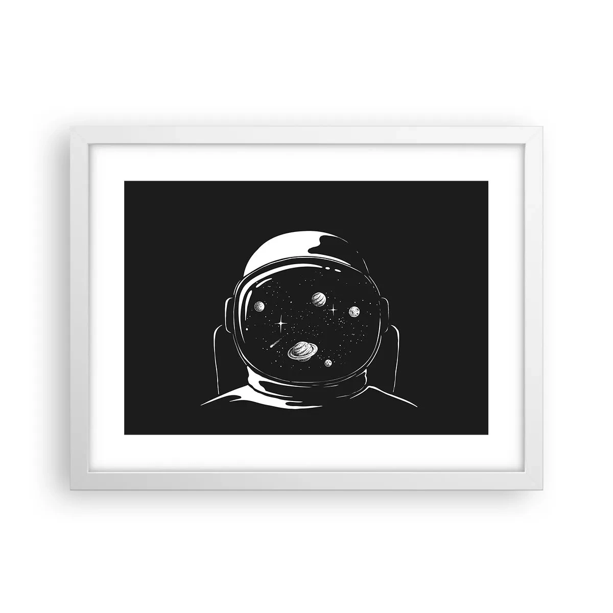 Poster în ramă albă - Mișto priveliște - 40x30 cm