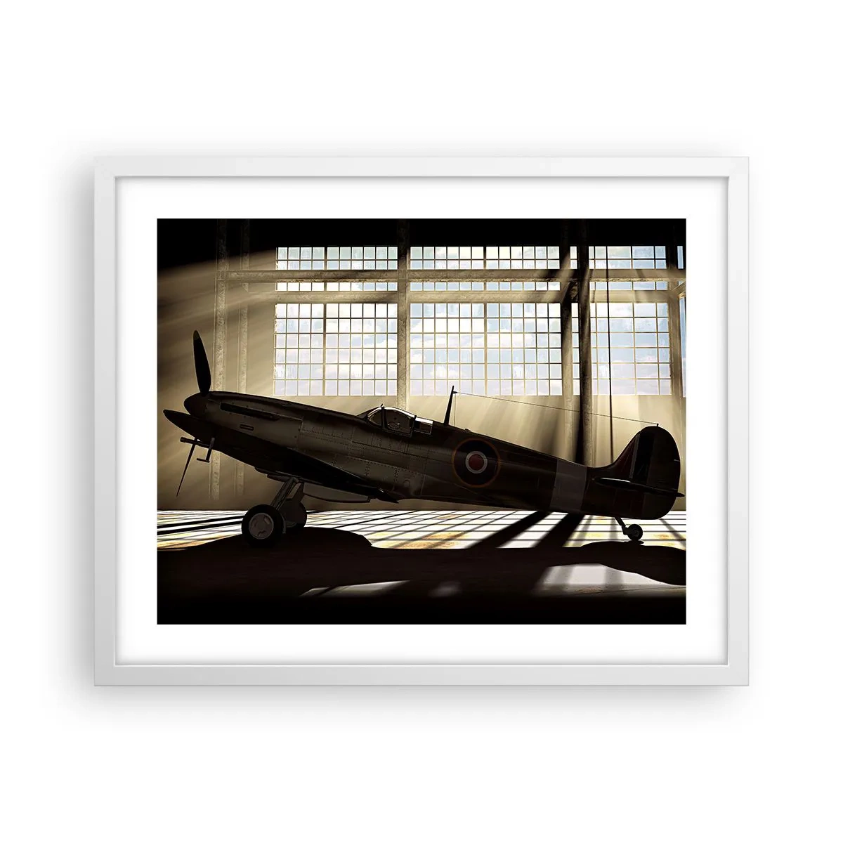 Poster în ramă albă - Odihna războinicului - 50x40 cm