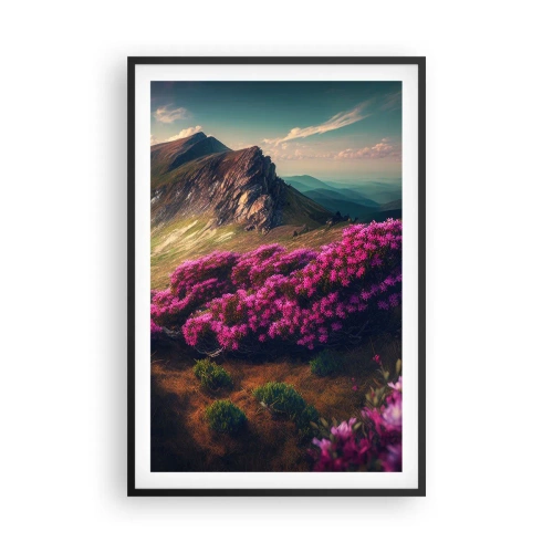 Poster în ramă neagră - Vara la munte - 61x91 cm