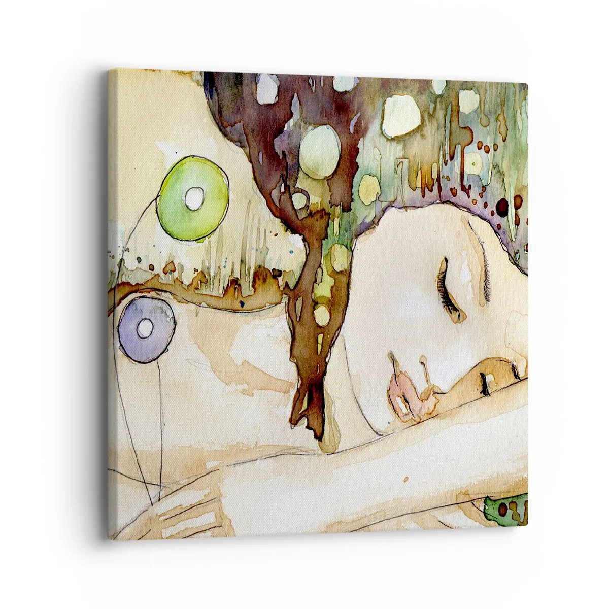 Tablou pe pânză - Visul violet smarald - 30x30 cm