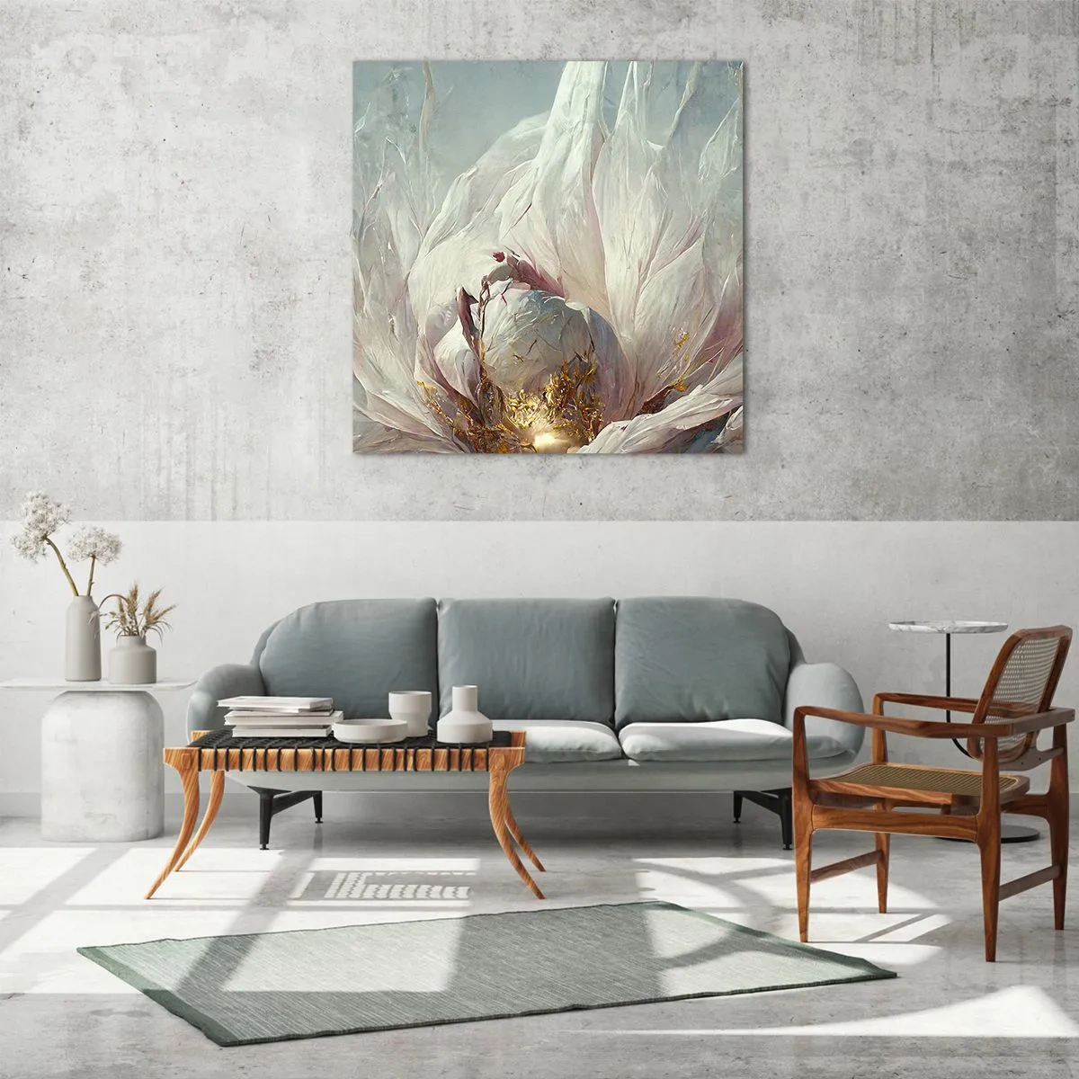 Tablou pe sticlă - Înflorește o dată la o sută de ani - 60x60 cm