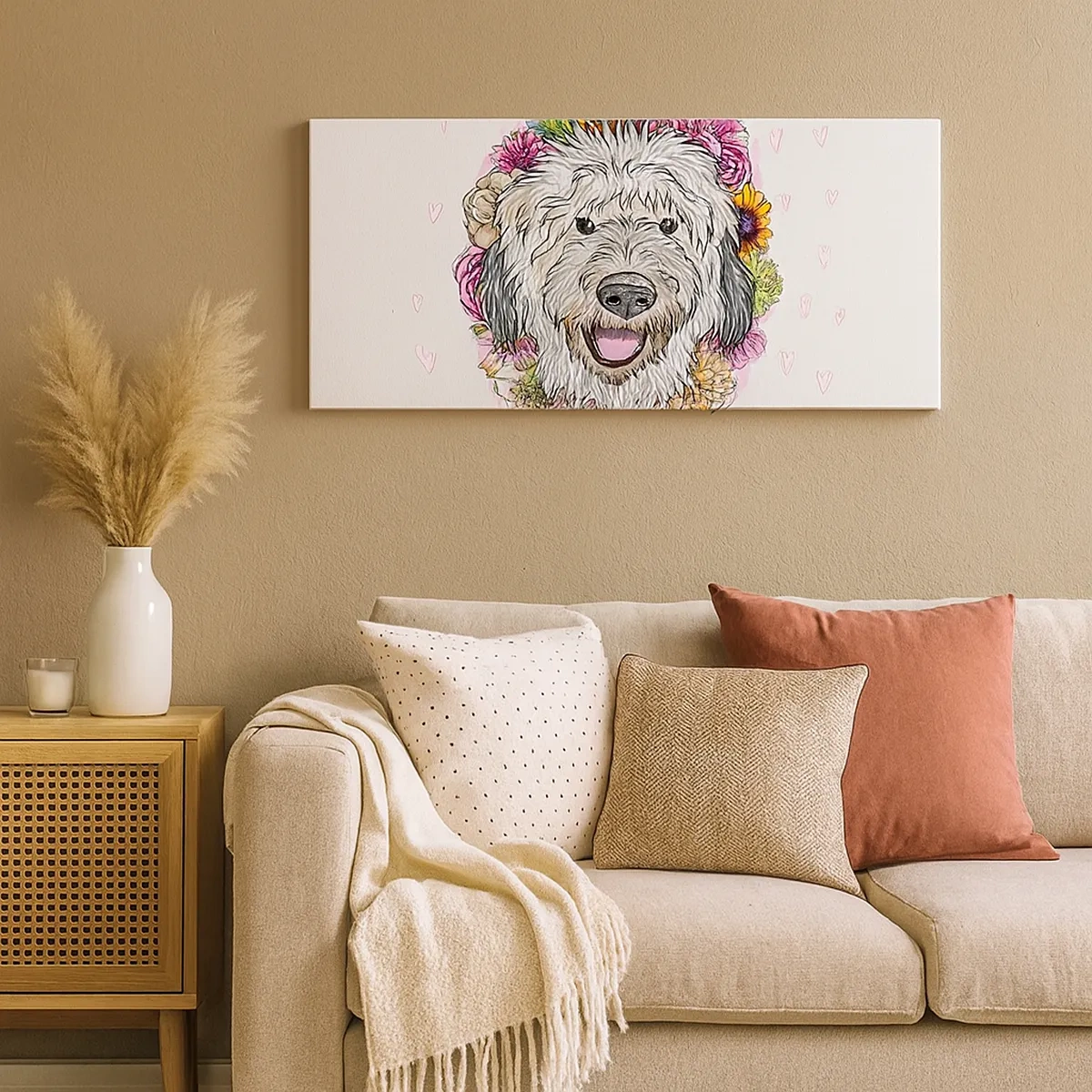 Tablou pe pânză - Bucuria cățelușului - 30x30 cm