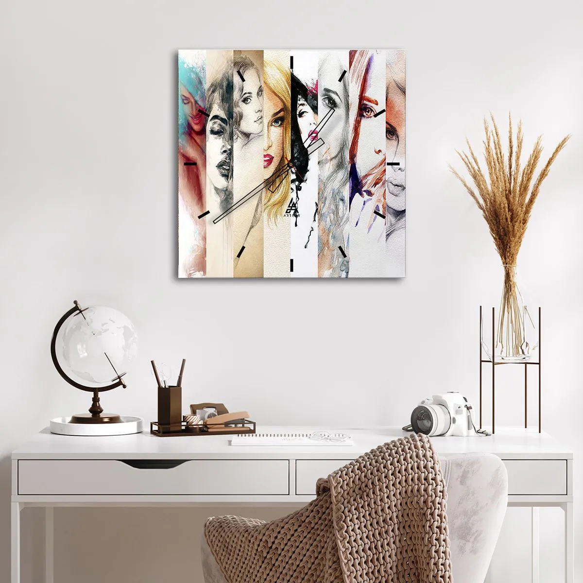 Ceas de perete - Ceas pe sticlă - Și întotdeauna ești TU - 30x30 cm