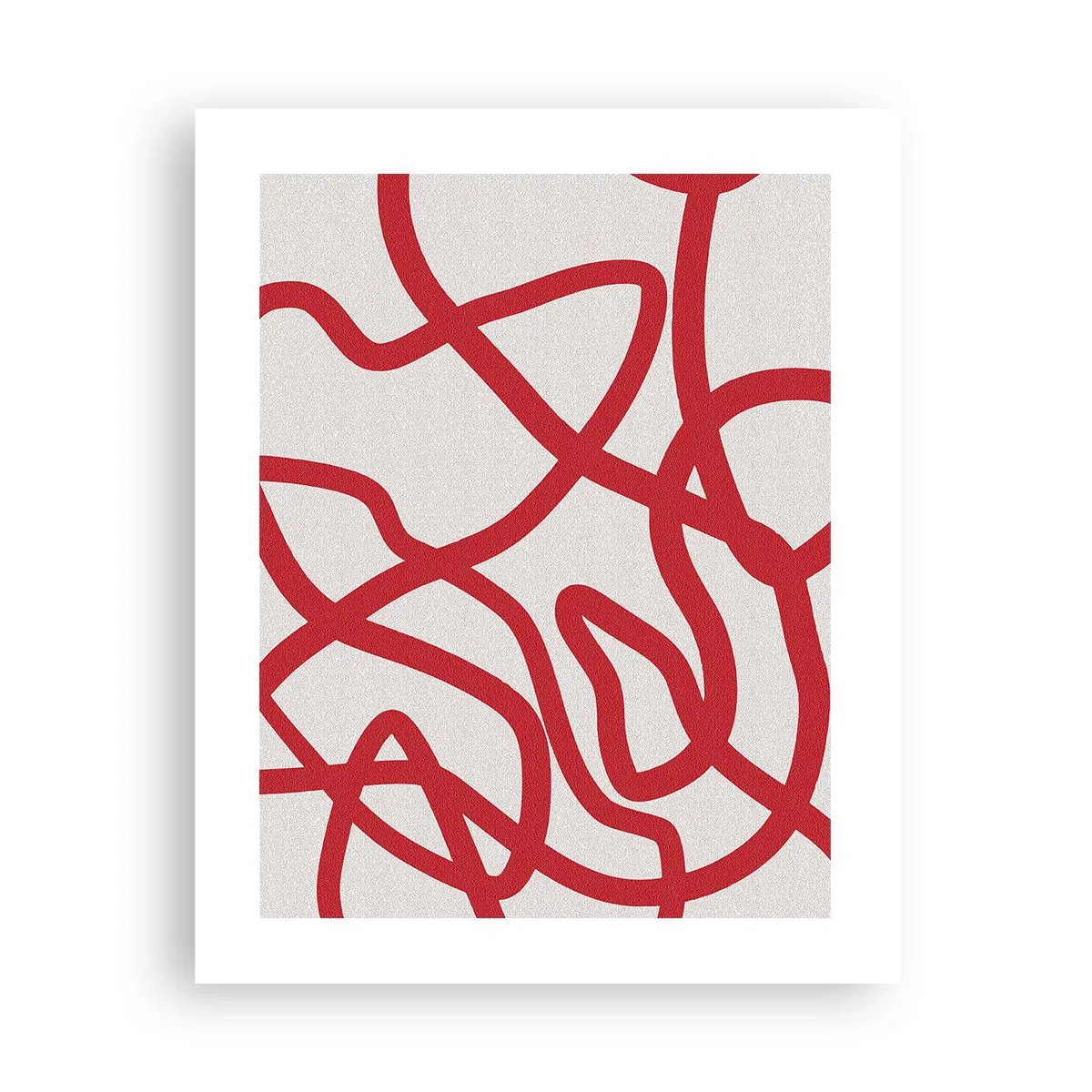 Poster - Roșu pe alb - 40x50 cm