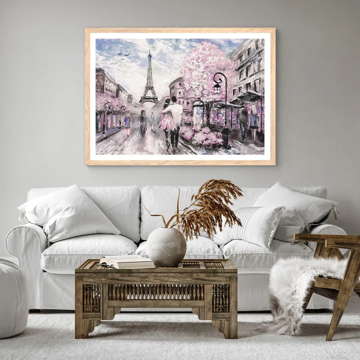 Poster în ramă de stejar deschis - Dacă ar fi să te îndrăgostești, atunci doar de... - 50x40 cm