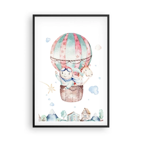 Poster în ramă neagră - Ne vom întoarce în curând! - 61x91 cm