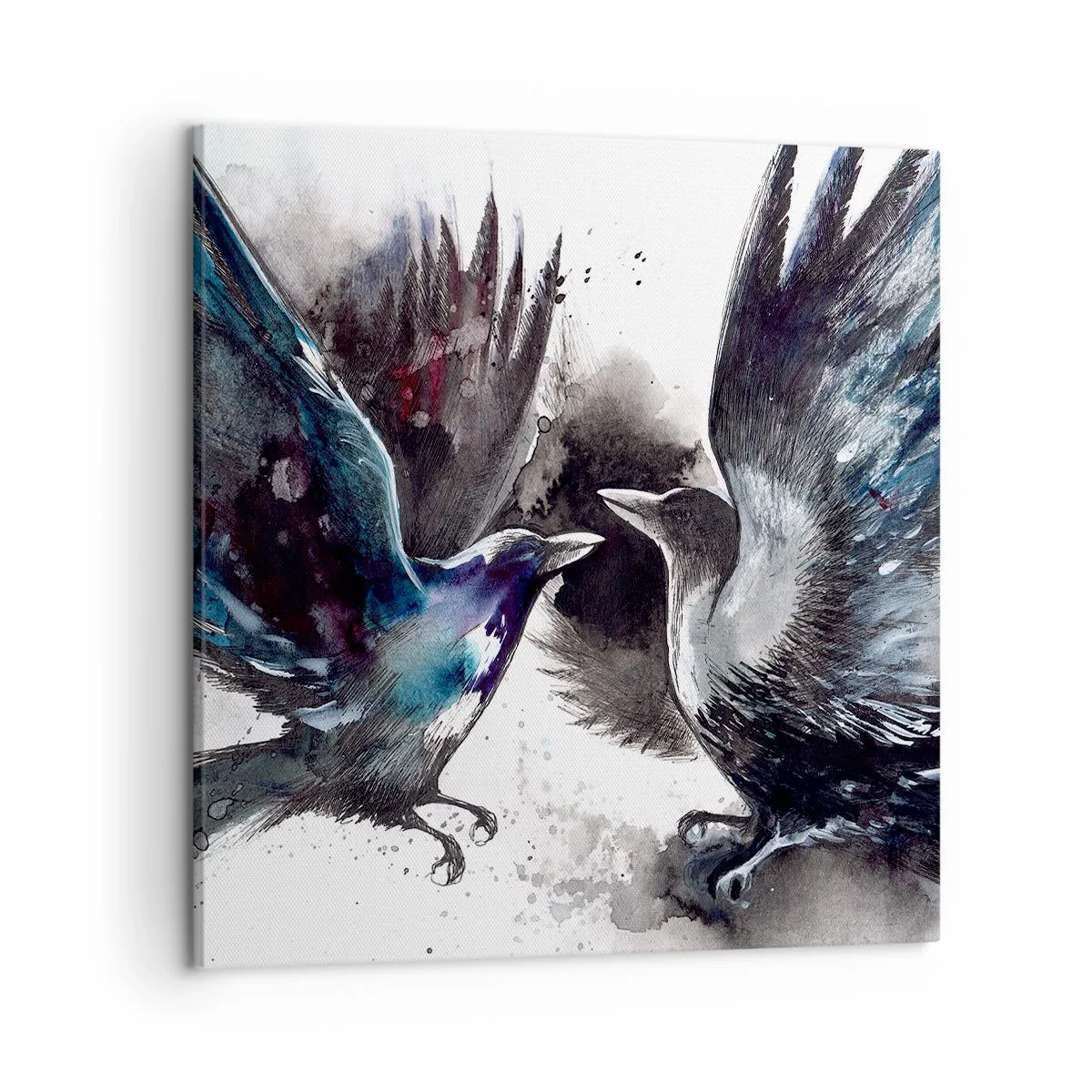 Tablou pe pânză - Bătălia corbilor - 50x50 cm