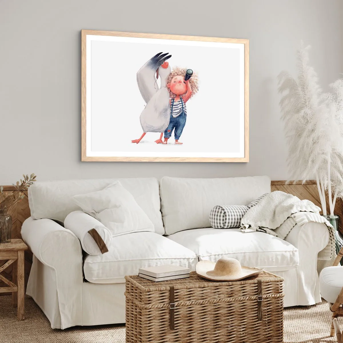 Poster în ramă de stejar deschis - Un plan pentru o călătorie minunată - 50x40 cm