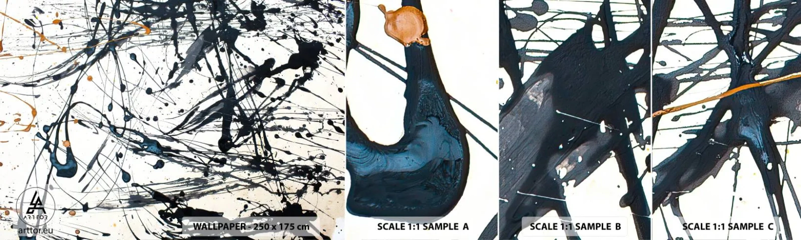 Mostră de Tapet Standard Eco - Cu sau fără sens? - Abstracția, Grafică, Bucată - 100x30 cm