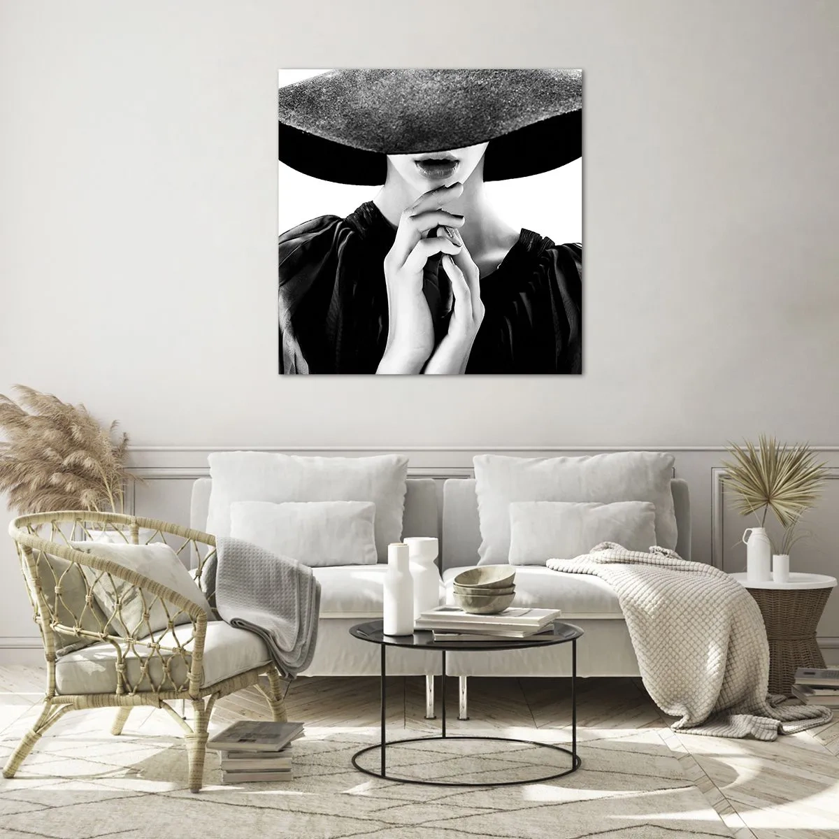 Tablou pe sticlă - Frumusețea ascunsă - 60x60 cm
