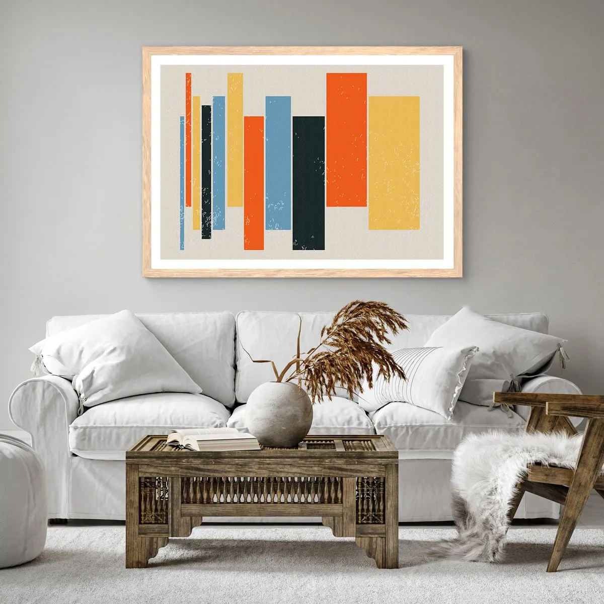 Poster în ramă de stejar deschis - Înregistrare muzicală - 40x30 cm