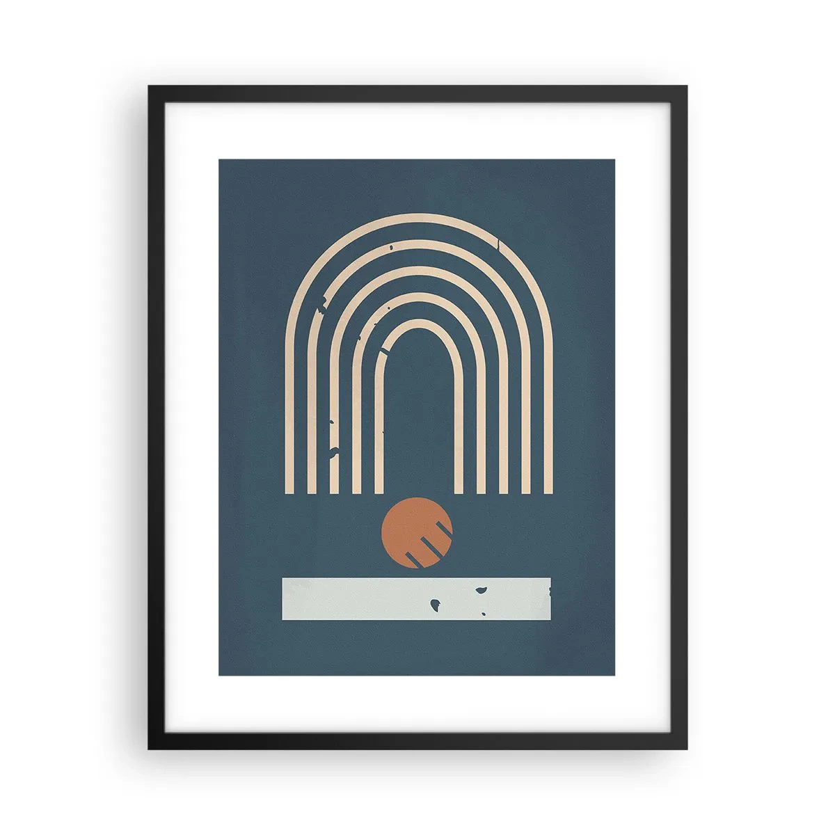 Poster în ramă neagră - Geometrie în funcție de rodie - 40x50 cm