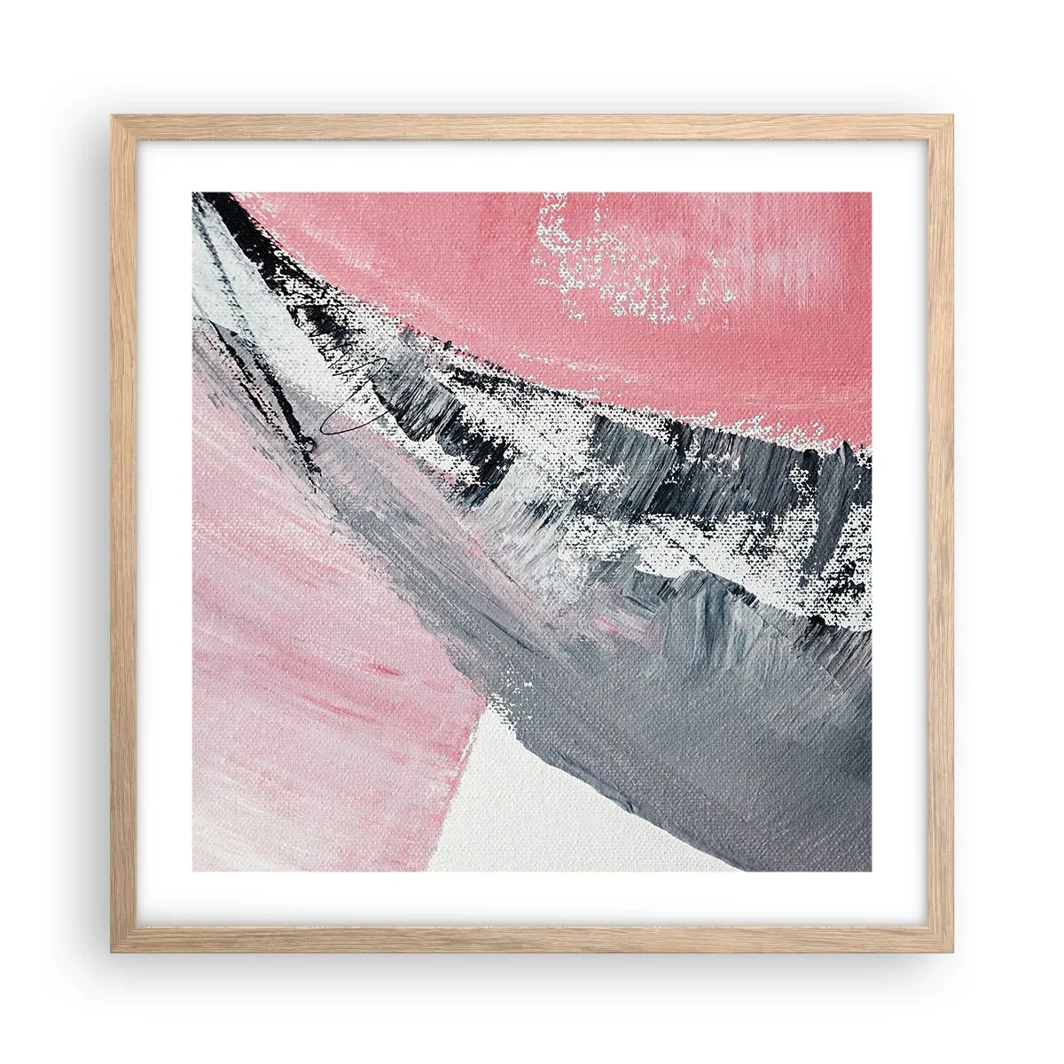 Poster în ramă de stejar deschis - Compoziție adaptată - 50x50 cm