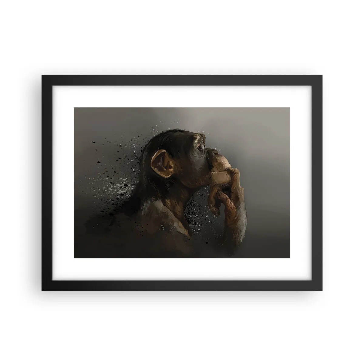Poster în ramă neagră - Cu siguranță, gânditorul - 40x30 cm