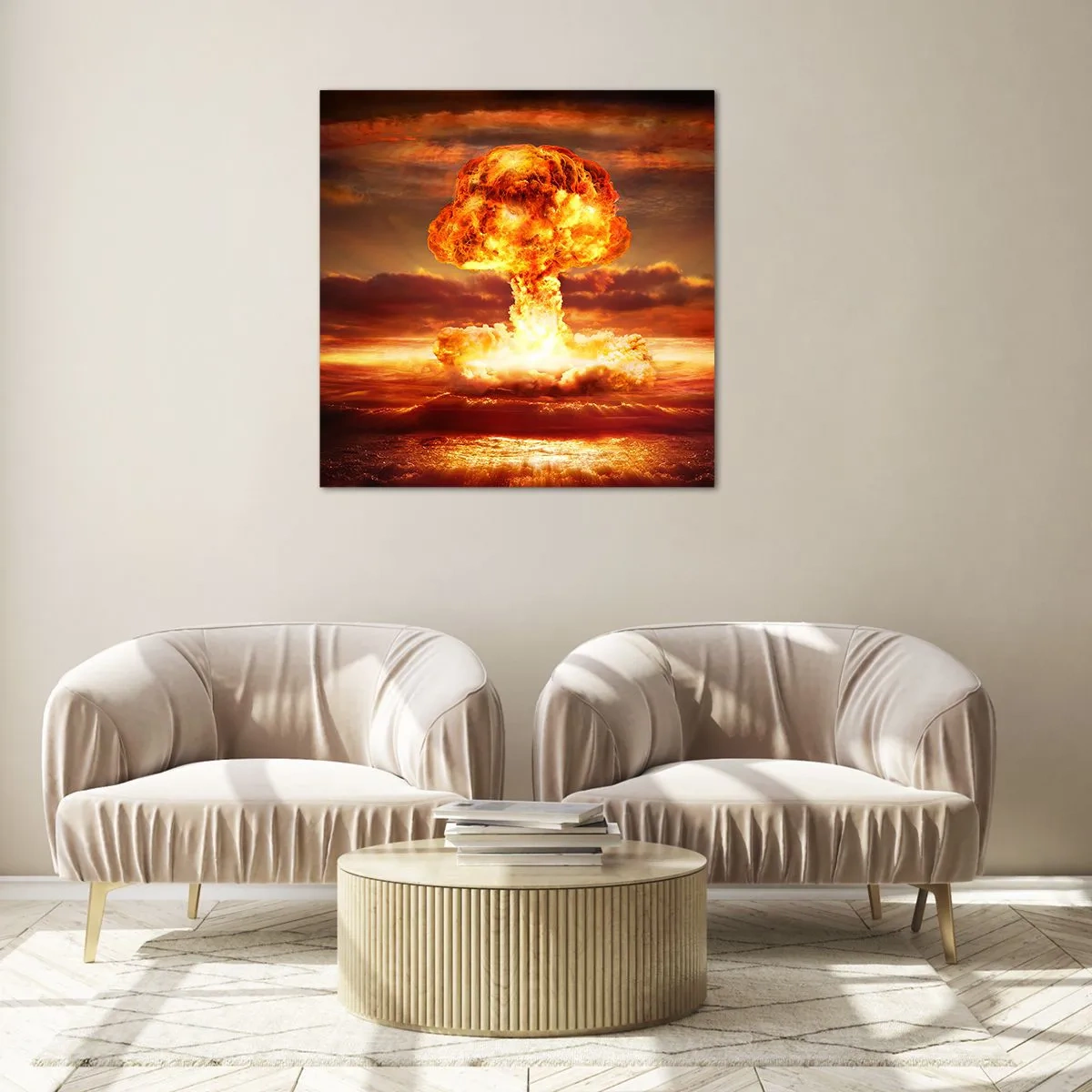 Tablou pe sticlă - Și sfârșitul va veni - 70x70 cm