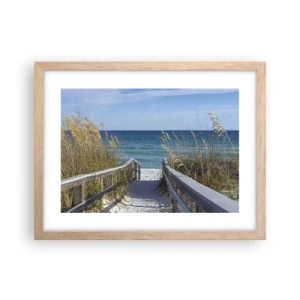 Poster în ramă de stejar deschis - În soare, în vânt - 40x30 cm