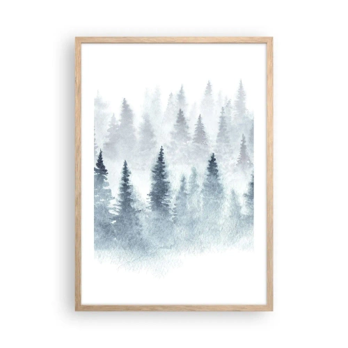 Poster în ramă de stejar deschis - Înfășurate în ceață - 50x70 cm
