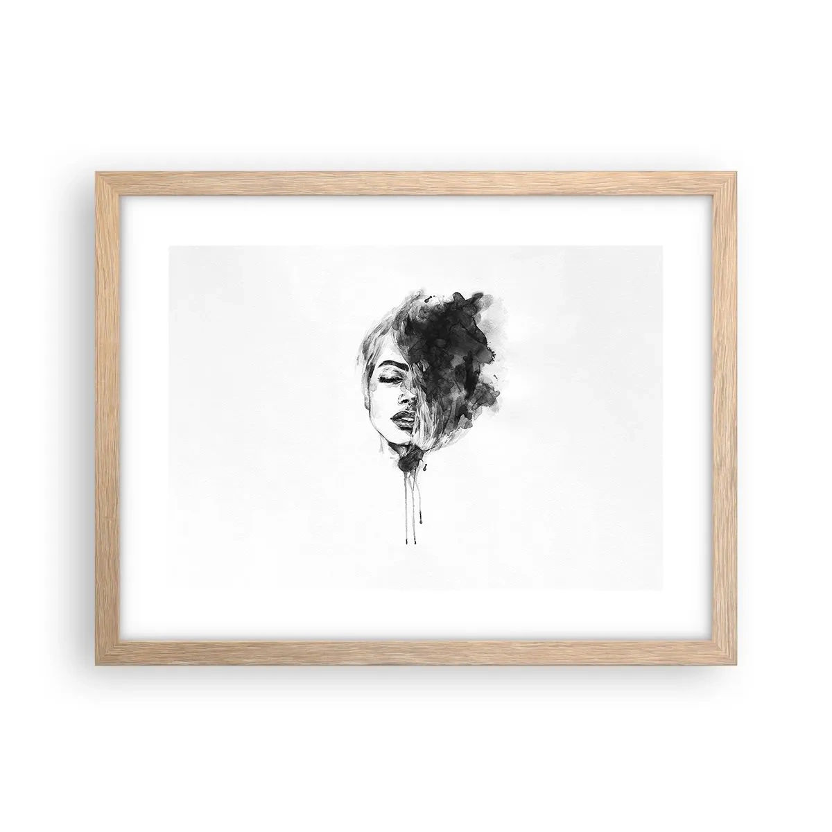 Poster în ramă de stejar deschis - La ce visează frumoasa - 40x30 cm