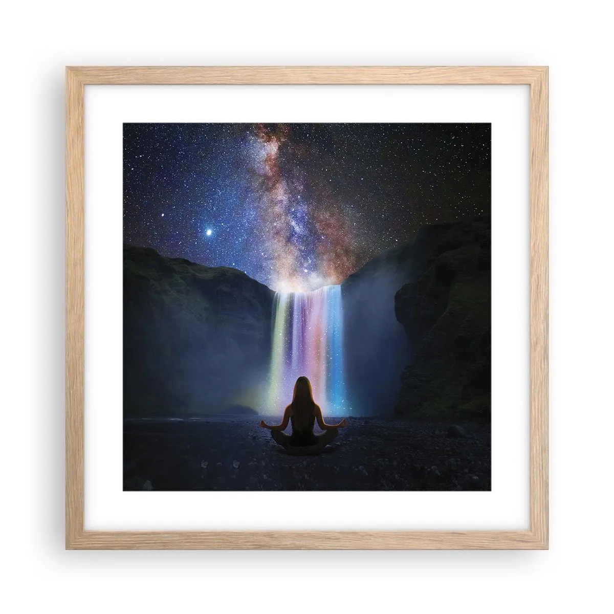 Poster în ramă de stejar deschis - Armonie absolută - 40x40 cm