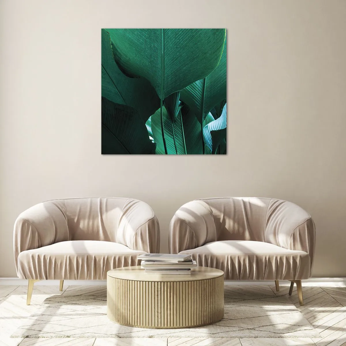 Tablou pe sticlă - Cu frunza la lumină - 30x30 cm