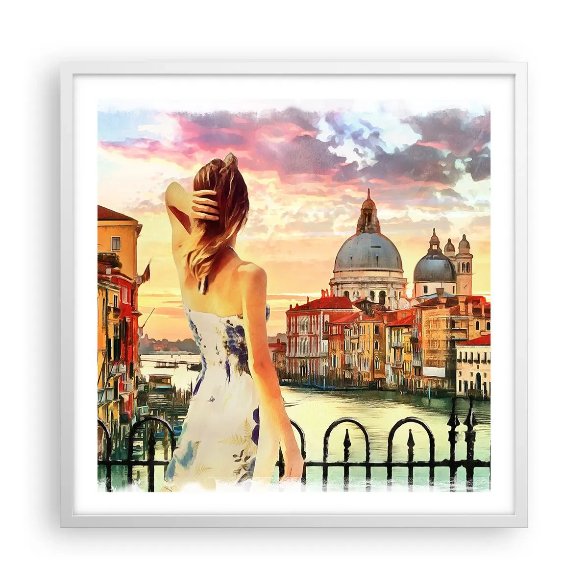 Poster în ramă albă - Când vine vorba de aventură, doar în... - 60x60 cm