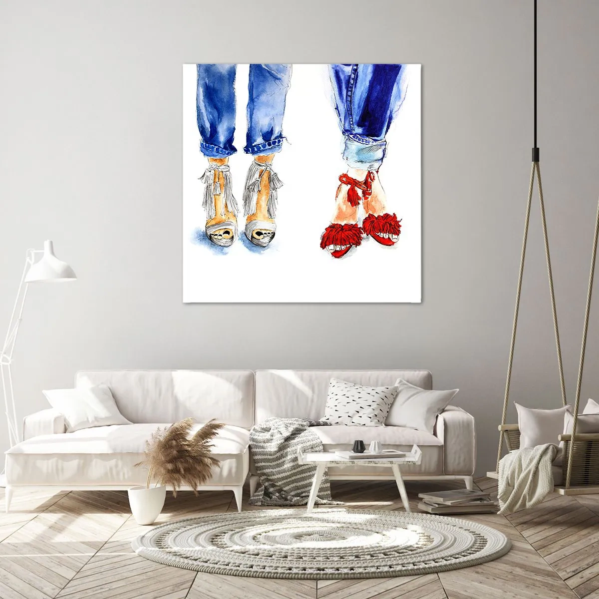 Tablou pe pânză - De ce nu mergem la o plimbare? - 40x40 cm