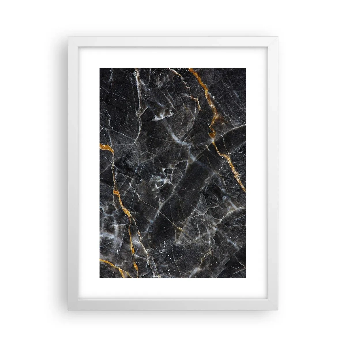 Poster în ramă albă - Viața interioară a unei pietre - 30x40 cm