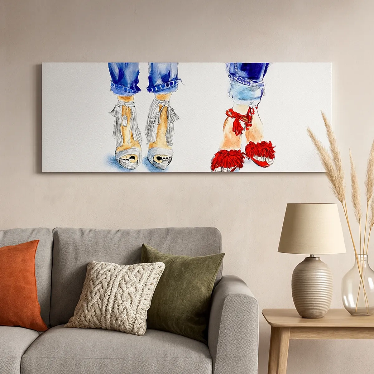 Tablou pe pânză - De ce nu mergem la o plimbare? - 30x30 cm