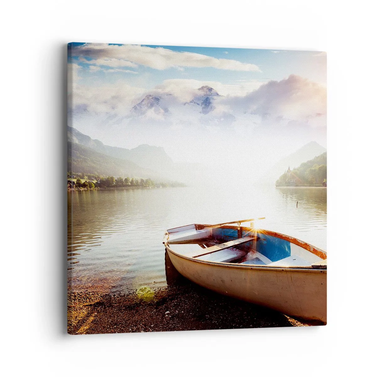 Tablou pe pânză - Peste apa mare și limpede - 40x40 cm