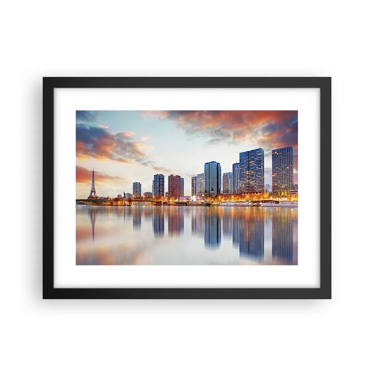 Poster în ramă neagră - Calmul monumental al Parisului - 40x30 cm