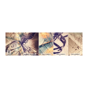 Mostră tapet autocolant Deluxe Sticker - În marea grabă - Abstracția, Bucată, Grafică - 100x30 cm