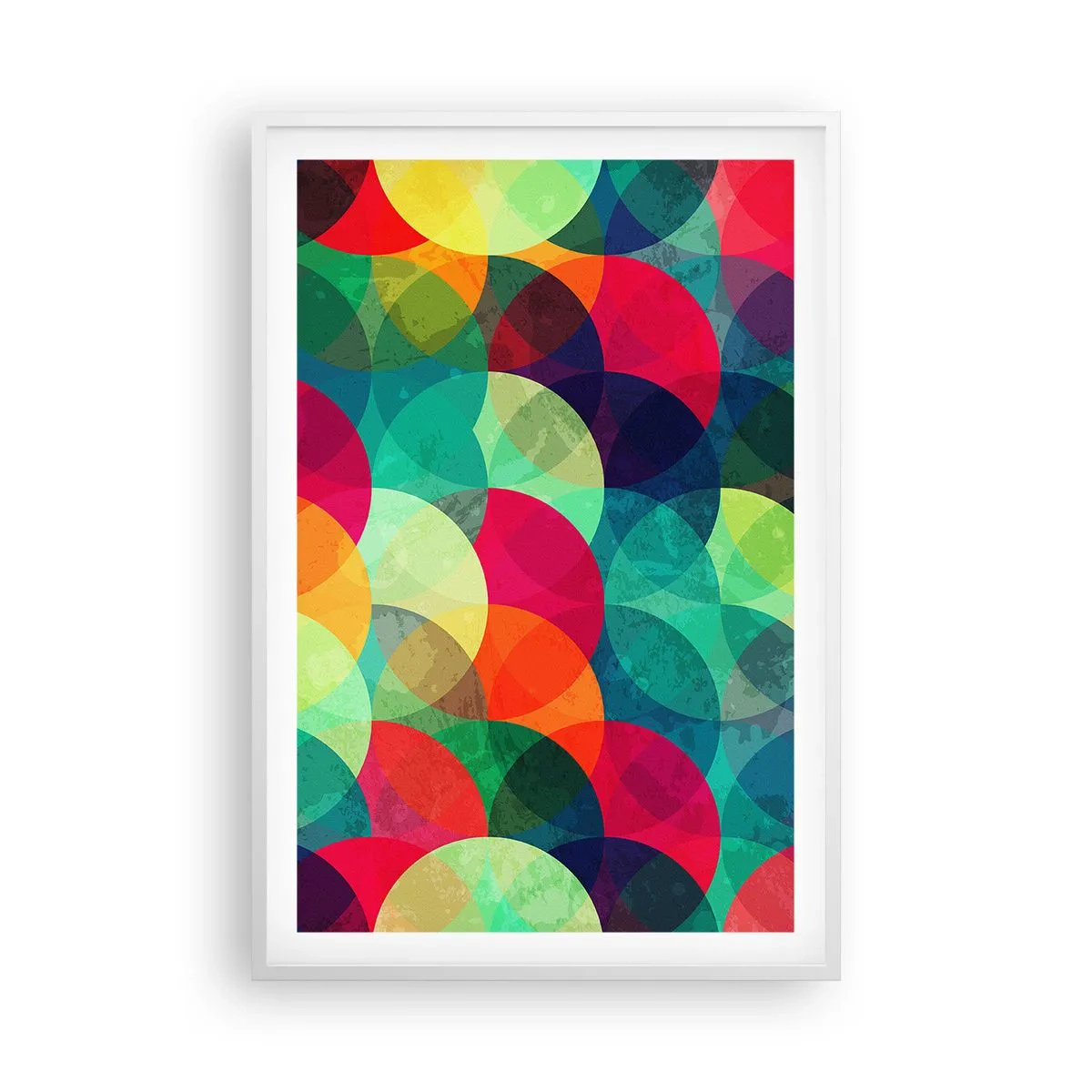 Poster în ramă albă - Să intrăm în curcubeu - 61x91 cm