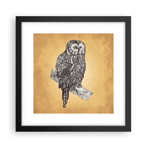 Poster în ramă neagră - Ornamente complicate de înțelepciune - 30x30 cm