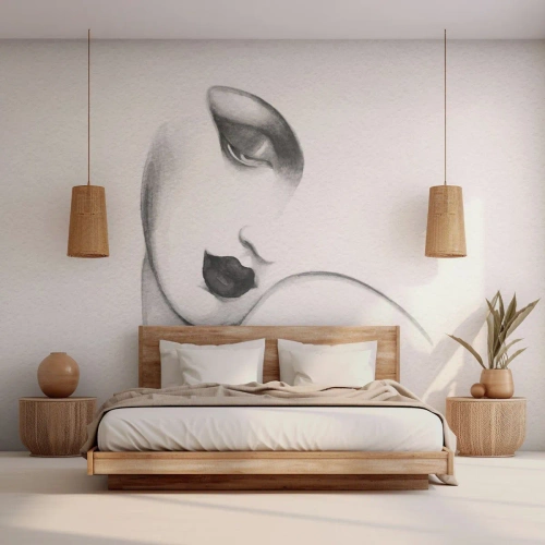 Tapet Premium Canvas - În stilul Lempickei - Portretul unei femei, Chipul de femeie, Bucată - 300x210 cm