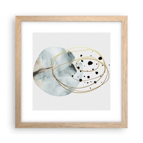 Poster în ramă de stejar deschis - În îmbrățișarea spațiului - 30x30 cm