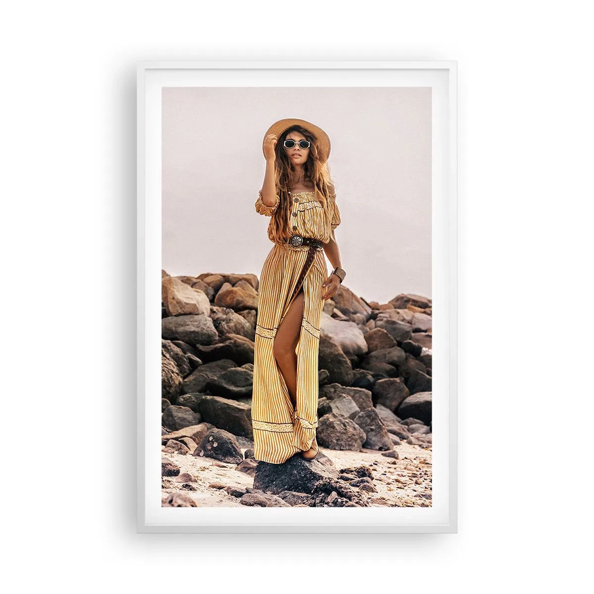 Poster în ramă albă - Magia pietrelor - 61x91 cm