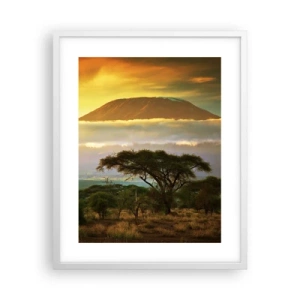 Poster în ramă albă - Visul unui călător - 40x50 cm