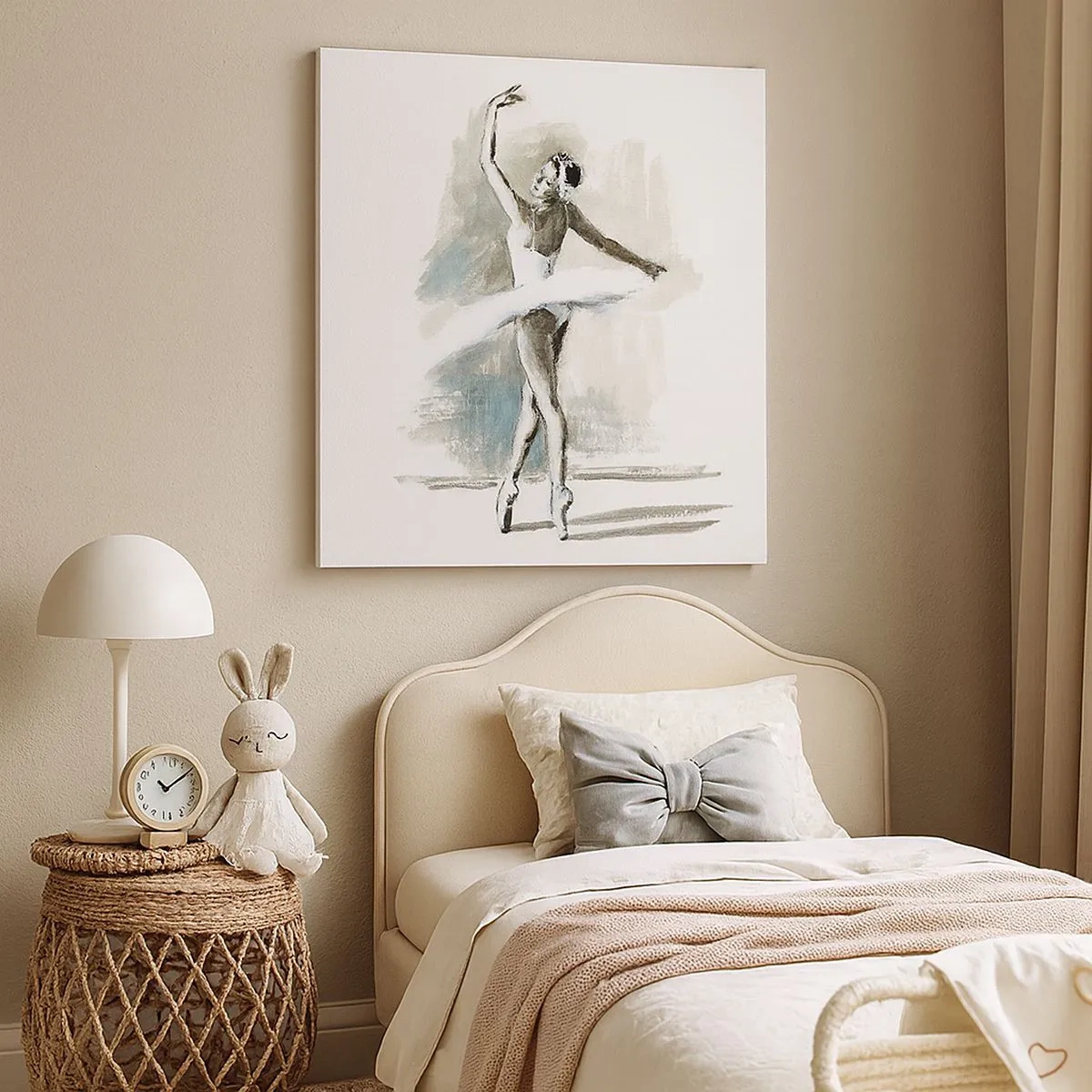 Tablou pe pânză - Fermecată într-o lebădă - 30x30 cm