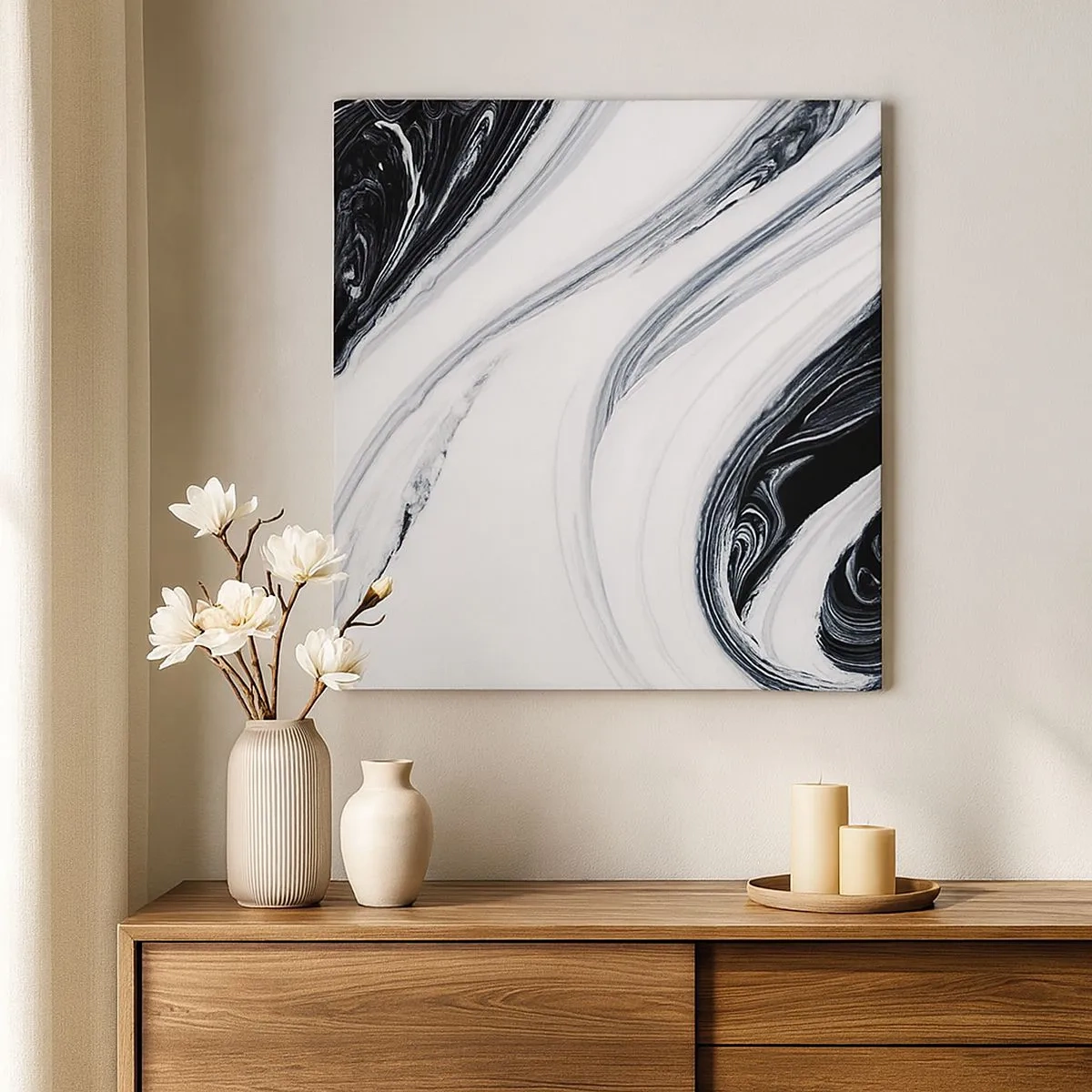 Tablou pe pânză - Combinație de contrarii - 30x30 cm