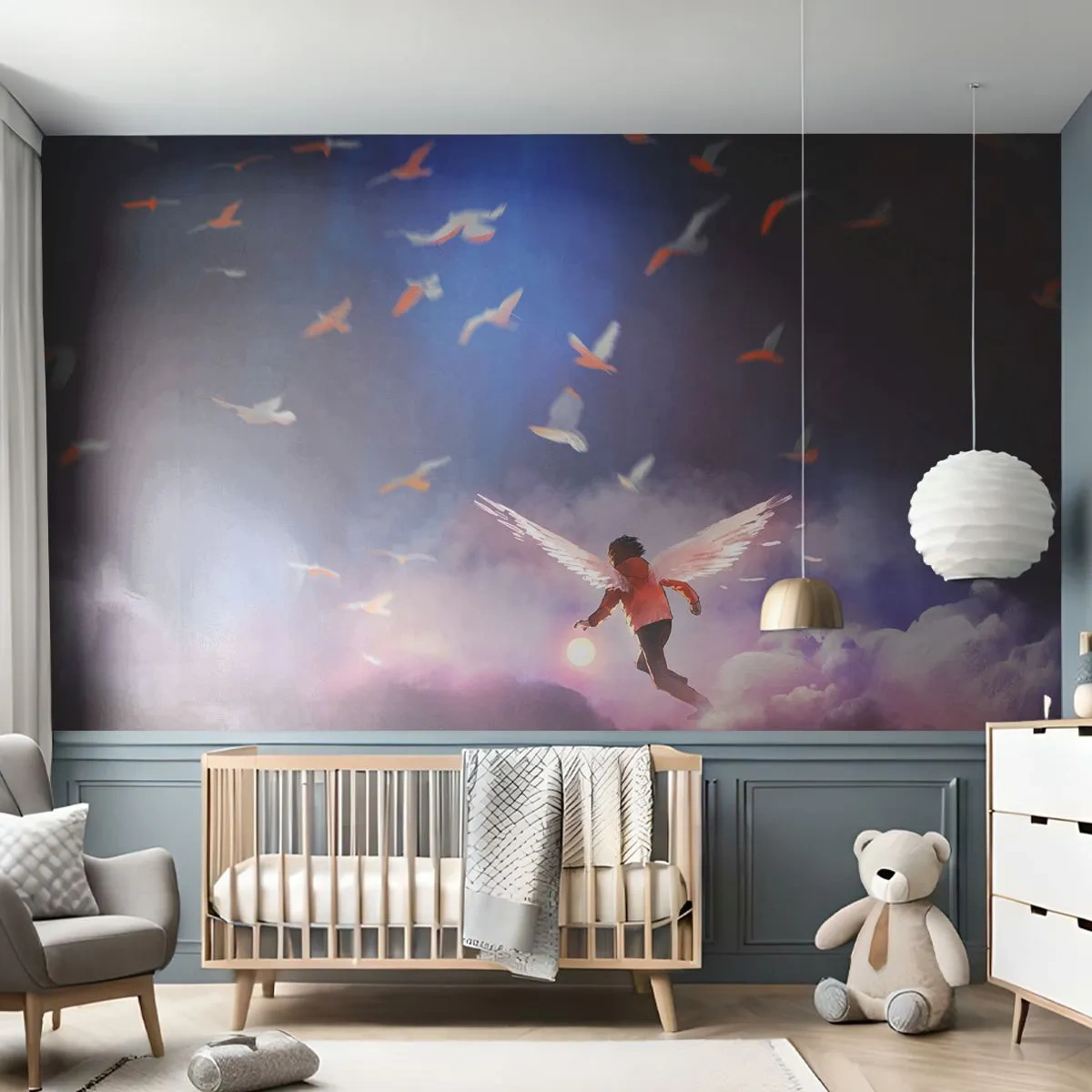 Tapet Premium Canvas - Este nevoie de imaginație și curaj - Abstracția, Fantezie, Icar - 200x140 cm
