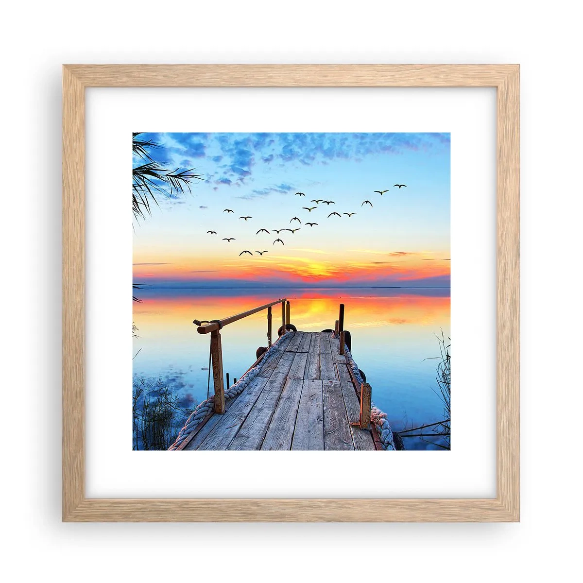 Poster în ramă de stejar deschis - E timpul să ne întoarcem... - 30x30 cm