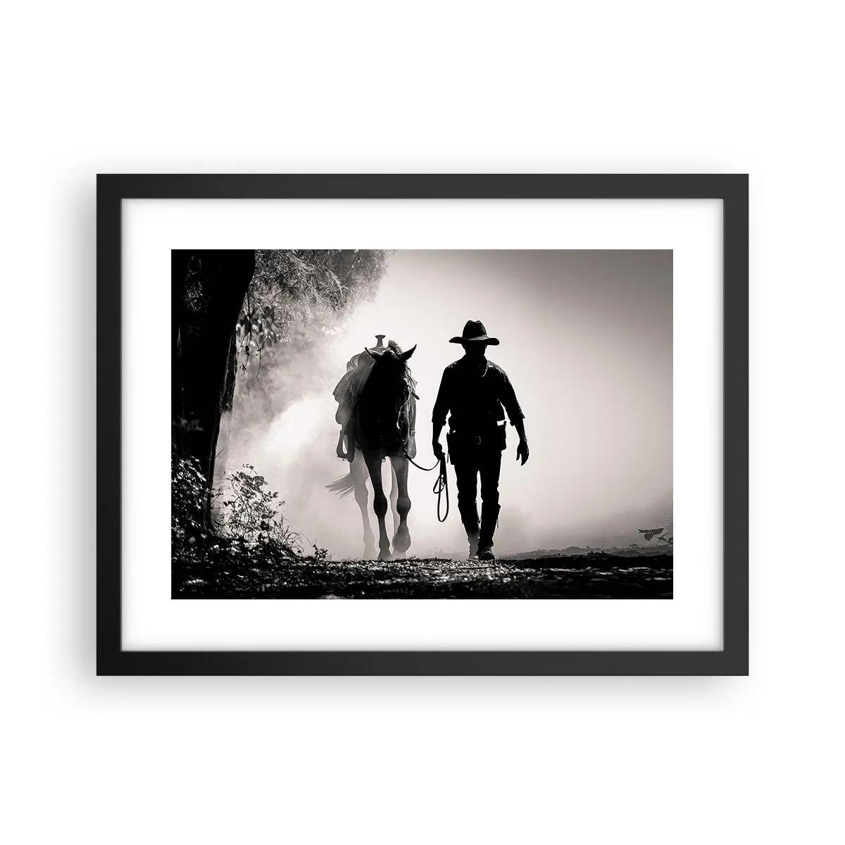 Poster în ramă neagră - Texas de dimineața - 40x30 cm