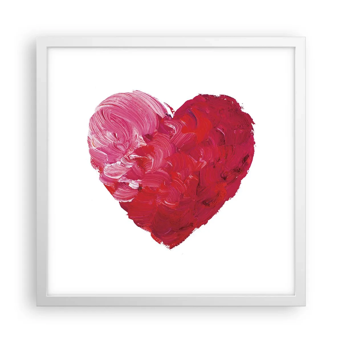 Poster în ramă albă - All you need is love - 40x40 cm