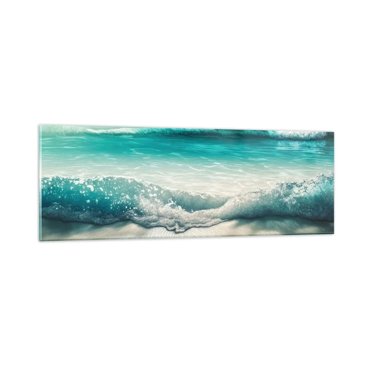 Tablou pe sticlă - Calmul oceanului - 90x30 cm