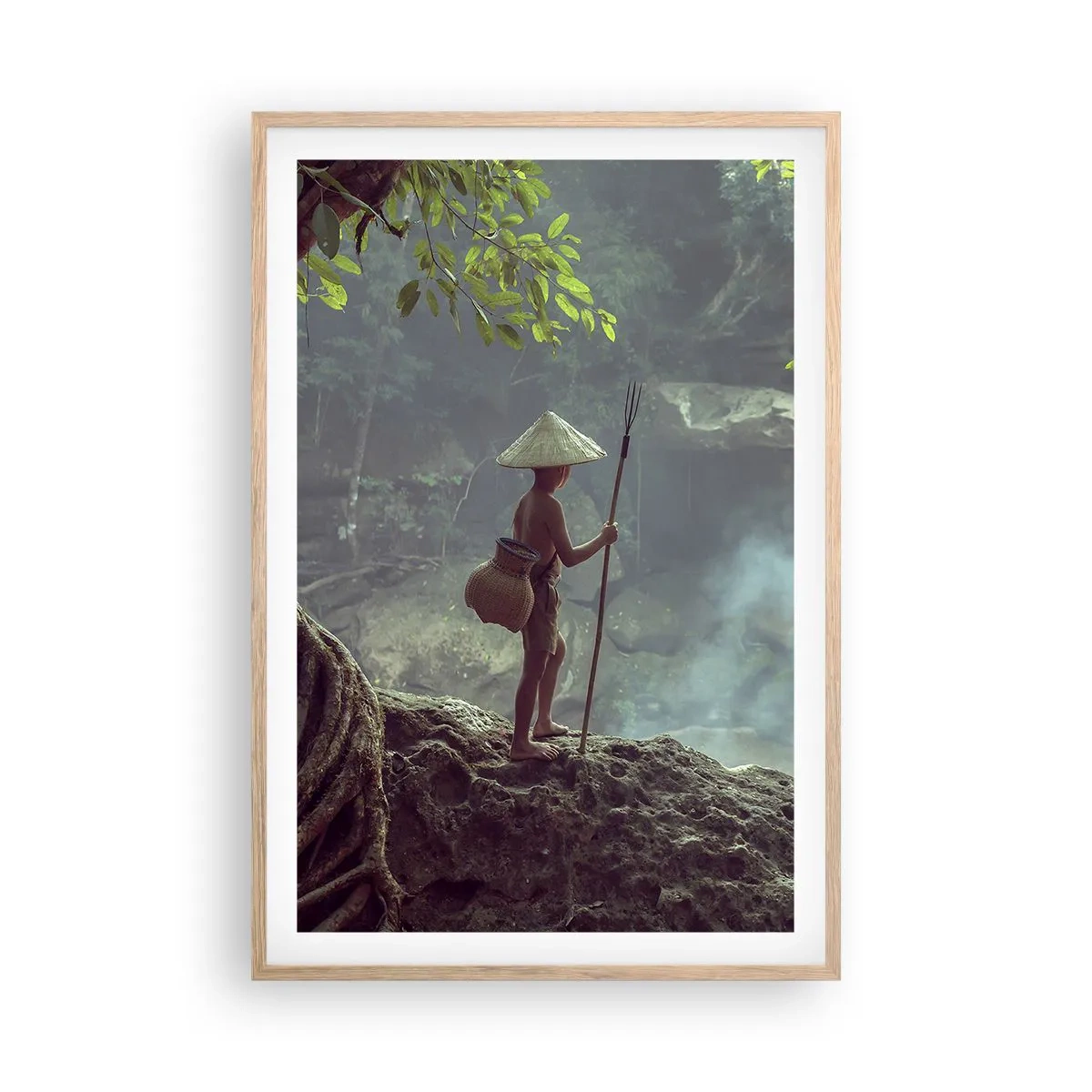 Poster în ramă de stejar deschis - Prietenul naturii - 61x91 cm