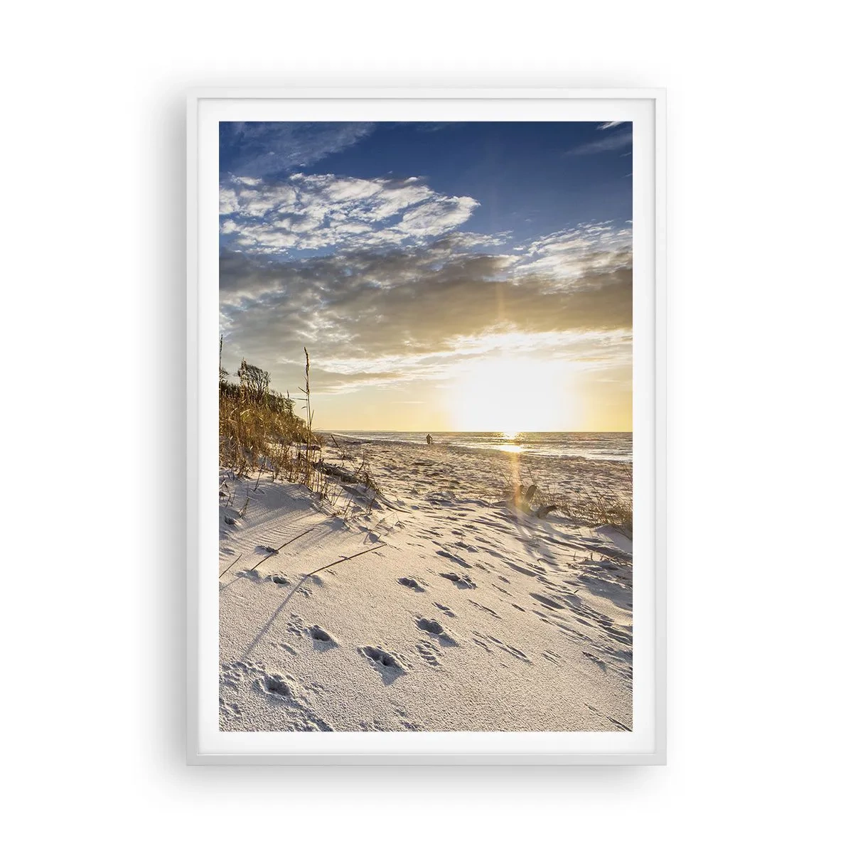 Poster în ramă albă - Invitație la o plimbare - 70x100 cm