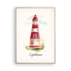 Poster în ramă de stejar deschis - Întotdeauna vreme bună - 70x100 cm