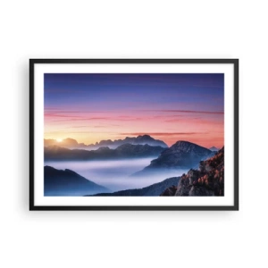 Poster în ramă neagră - Peste văi - 70x50 cm